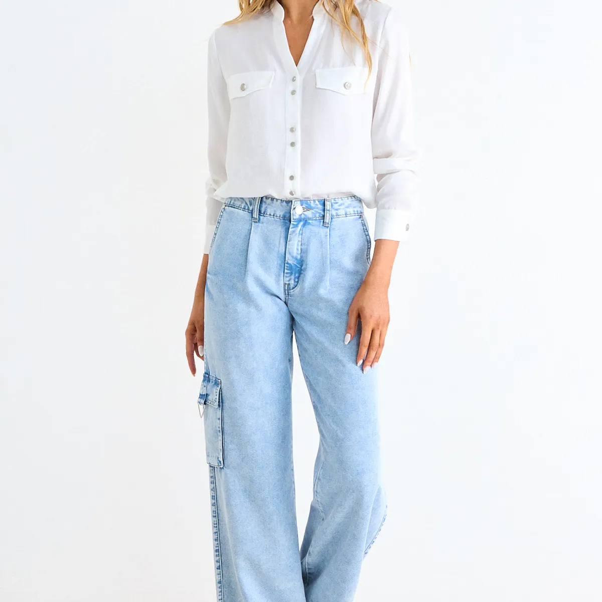 ASH - Jeans Skinny Mujer Celeste Ash