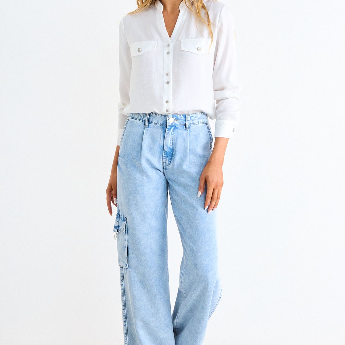 ASH - Jeans Skinny Mujer Celeste Ash