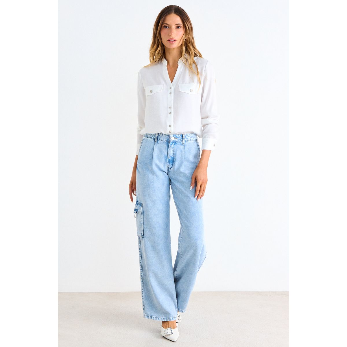 ASH - Jeans Skinny Mujer Celeste Ash
