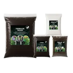 GENERICO - Tierra Hoja 5 Kg + 5L Fibra de coco + 5L Turba + 5L Perlita