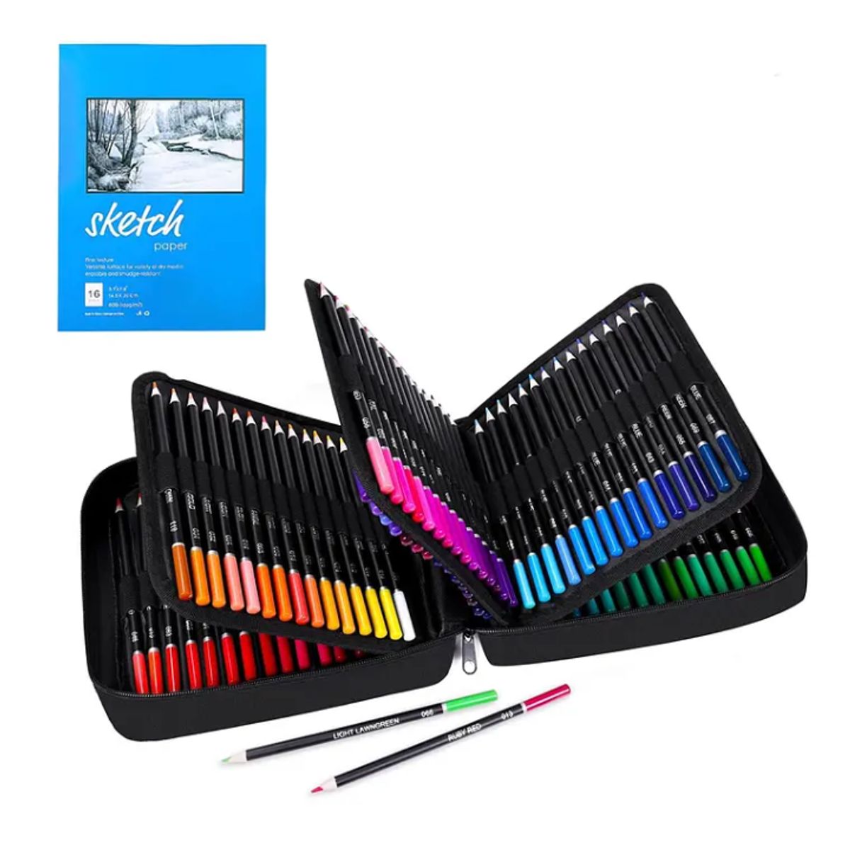 GENERICO - Set 120 Lapices De Colores Arte Profesional Sketch Estuche