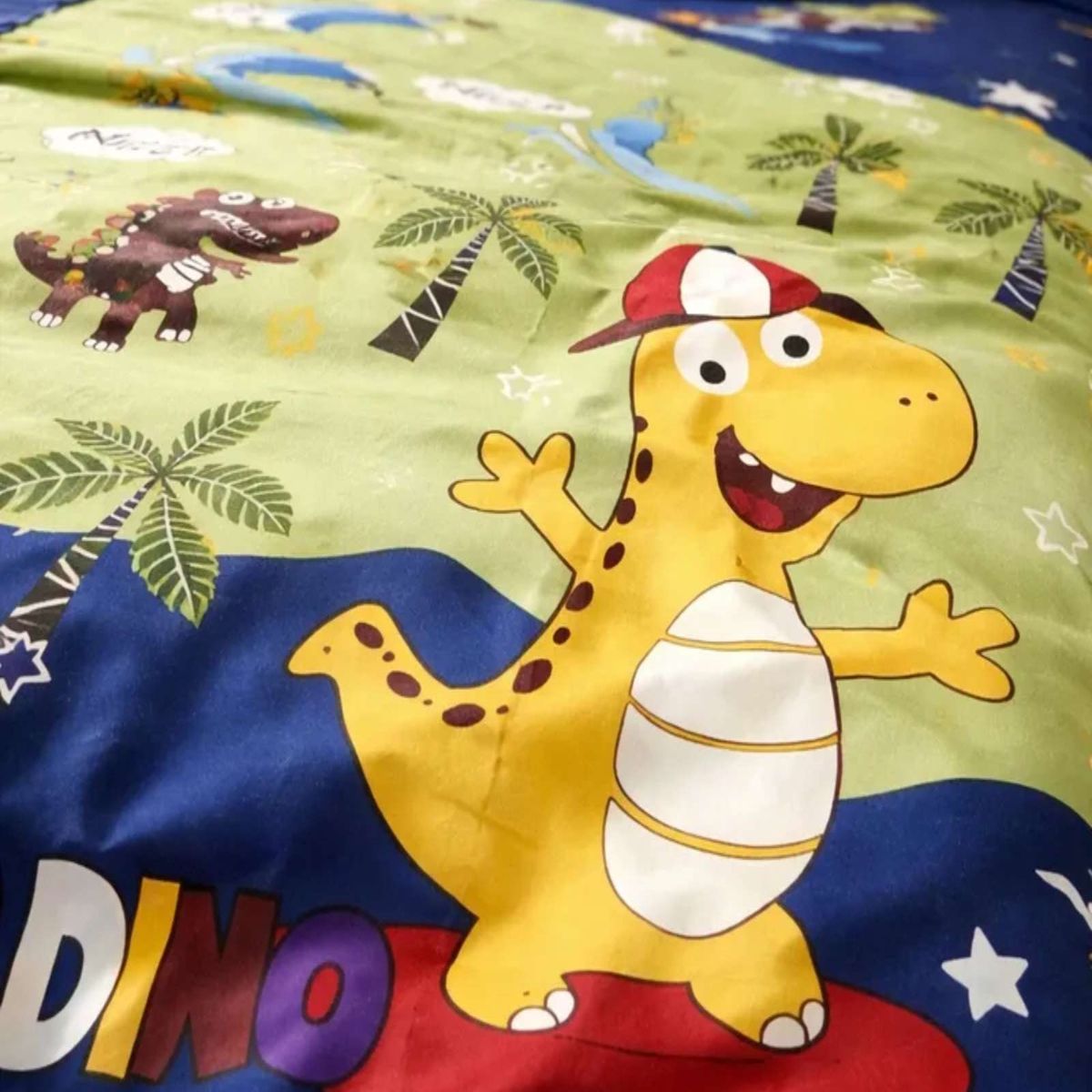 GENERICO - Sábanas plaza y media suaves  infantil niña niño Dino