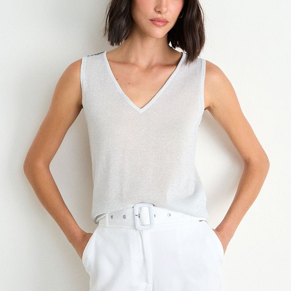 ASH - Polera Tejida Mujer Crudo Ash