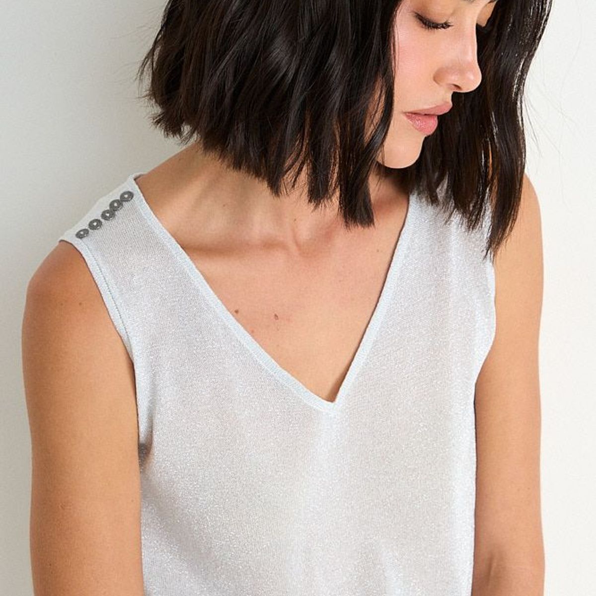 ASH - Polera Tejida Mujer Crudo Ash