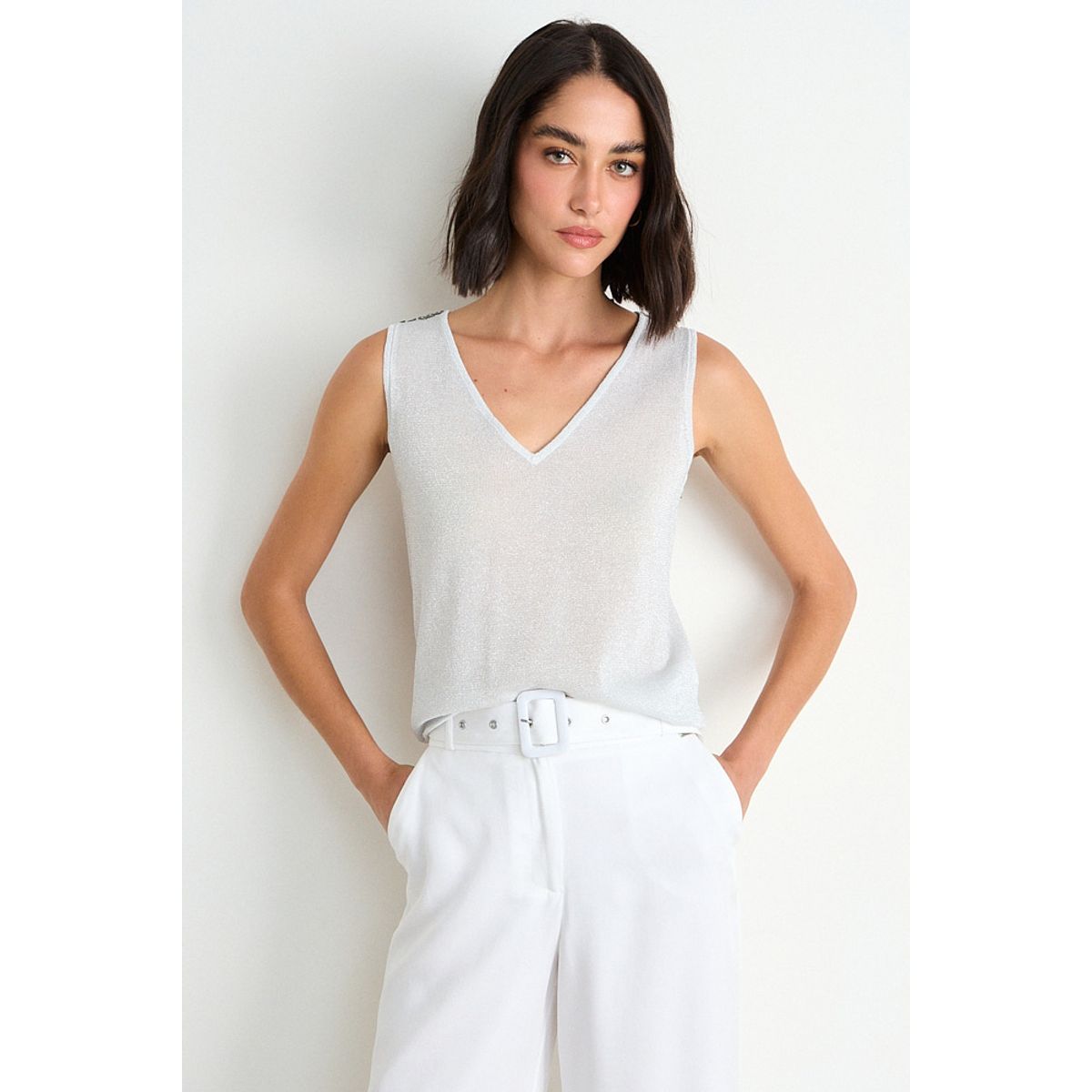 ASH - Polera Tejida Mujer Crudo Ash