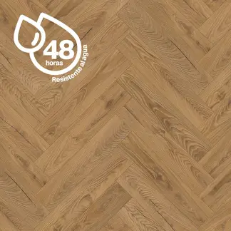 KRONOSPAN - Piso Fotolaminado Herringbone Inca Carpenter Oak AC5 627x126x8 mm
