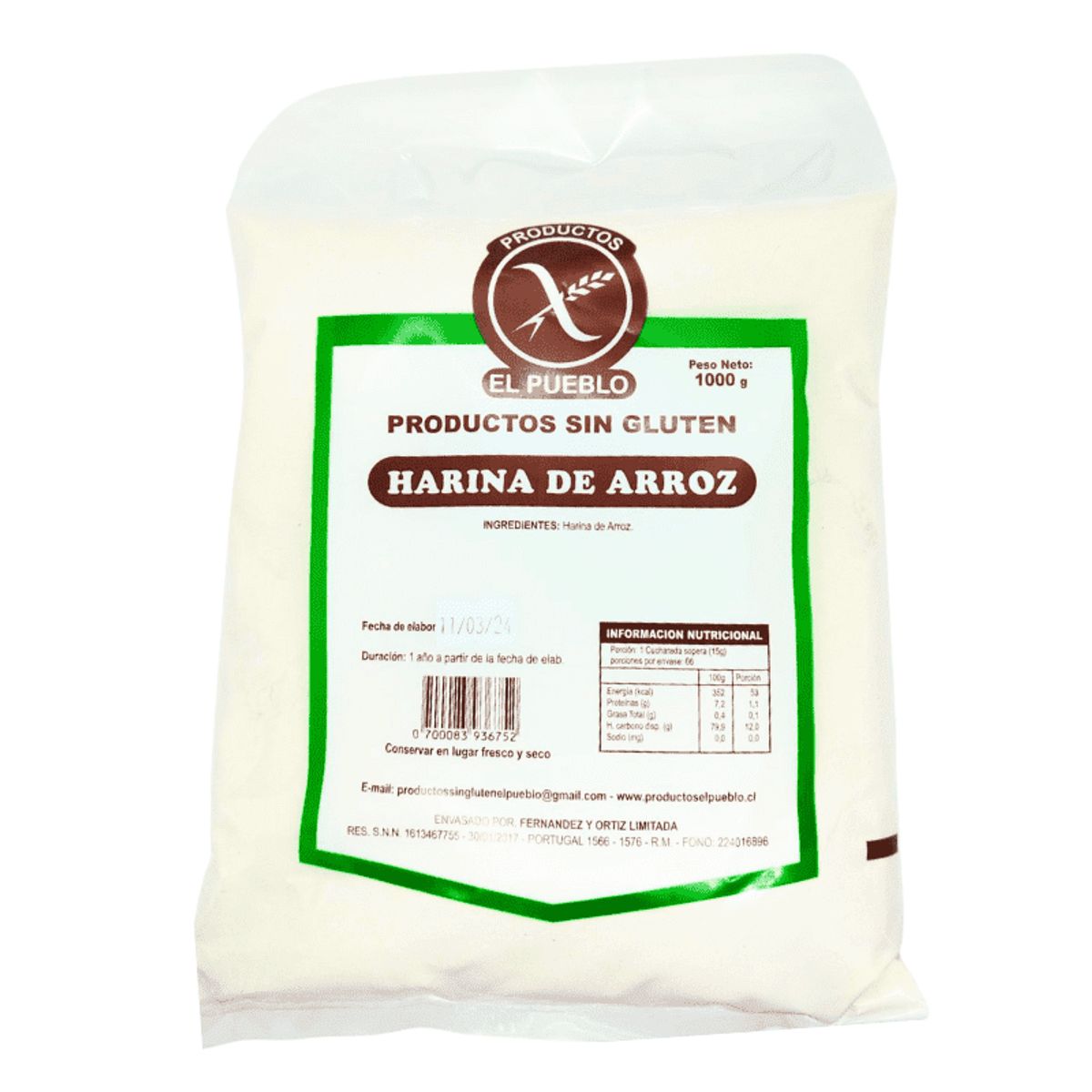 GENERICO - El Pueblo Harina de Arroz 1 kg