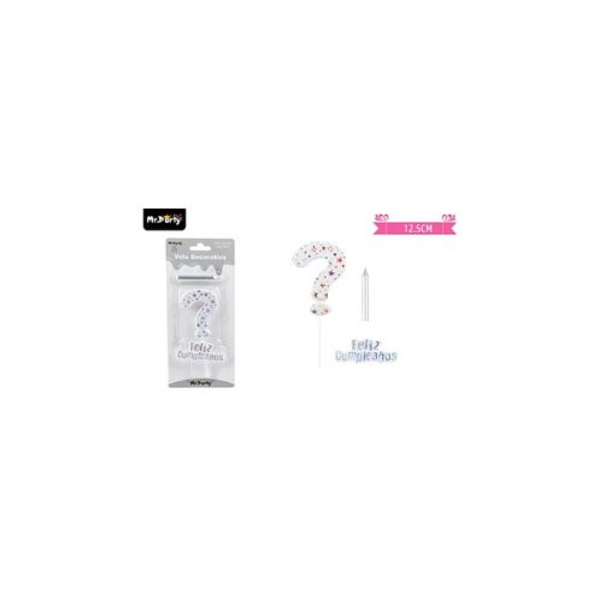 GENERICO - Vela de signo  estrella plateado