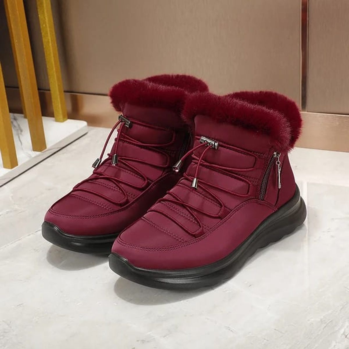 CARBIN - Botines Impermeables Mujer con Chiporro Interior para Invierno