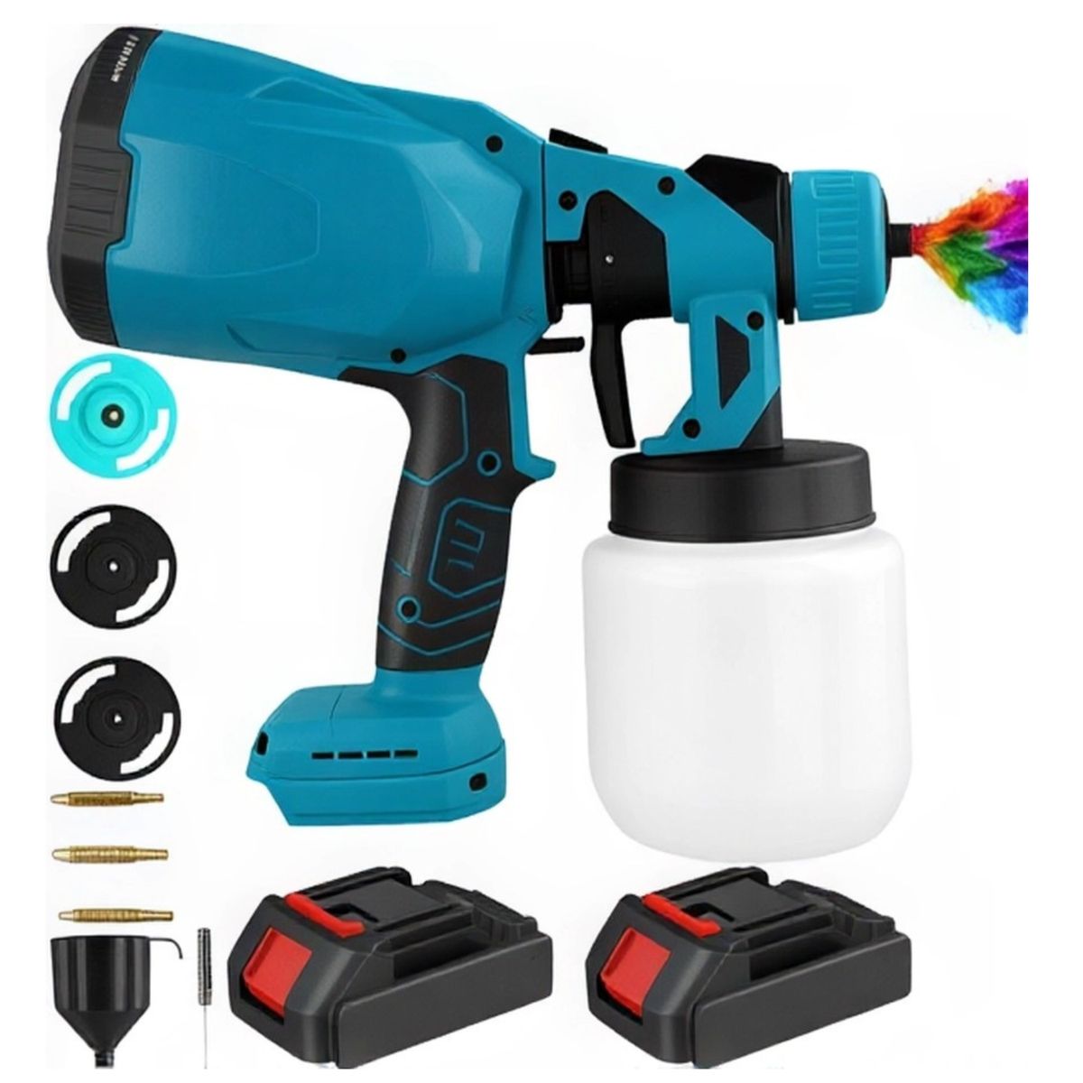 MOVI - Pistola de Pintar Inalámbrica con 2 Baterías y Cargador 800 ml