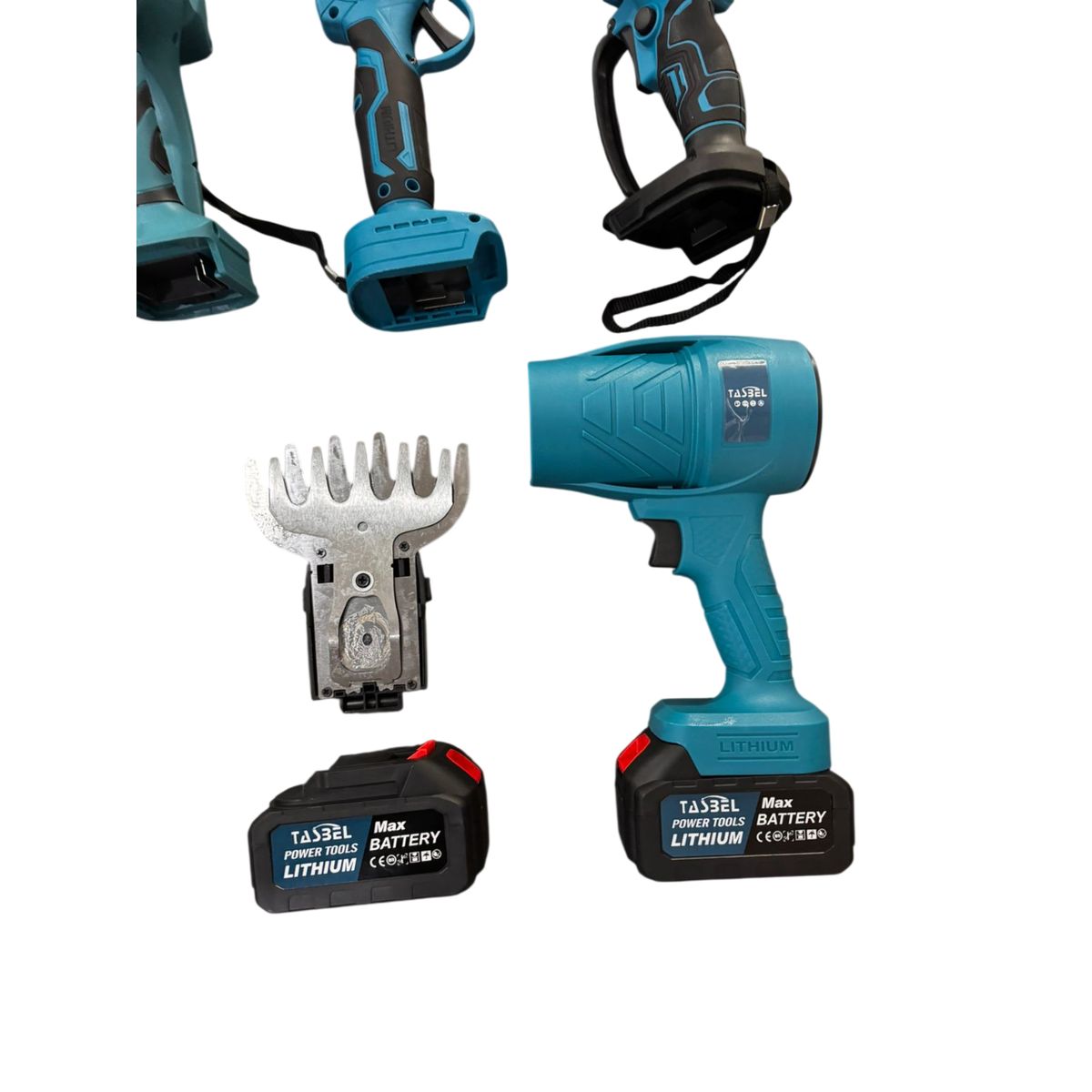 GENERICO - KIT X6 HERRAMIENTAS JARDINERAS CORTADORA CORTASETOS MINI MOTOSIERRA  TIJERA PODADORA  SOPLADOR