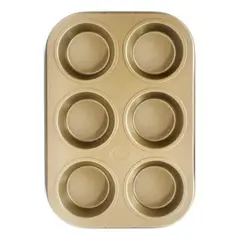 ILKO - Molde Muffin 6 Un Antiadherente Gold