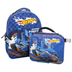 GENERICO - Mochila mas Lonchera hotwheels