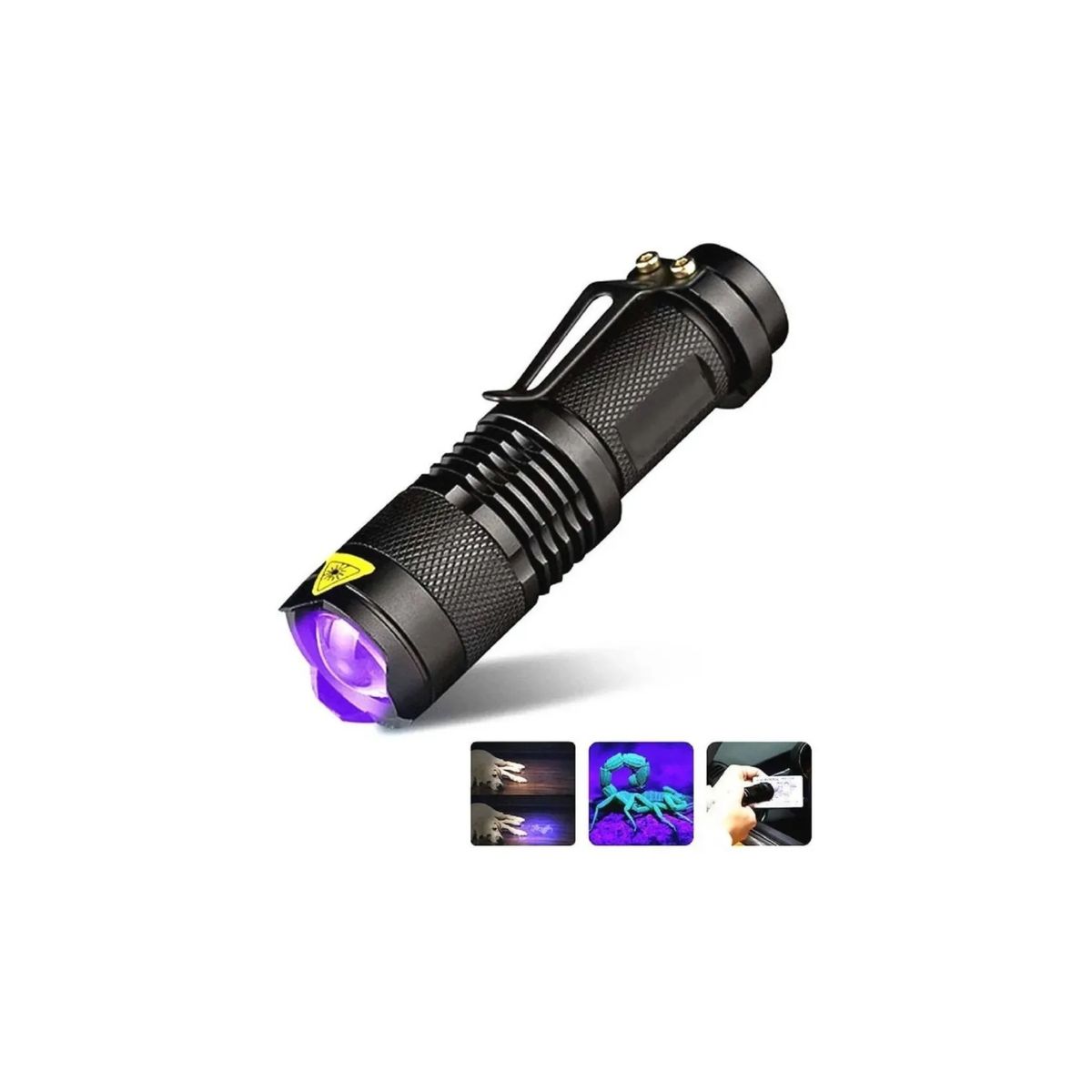 GENERICO - Linterna Uv Linterna Luz Ultravioleta Linternas Recargables Violeta Negro