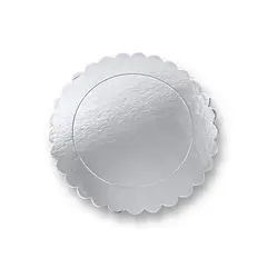 GENERICO - Pack 12 Bases Plateadas De Carton Para Torta Reposteria 25cm
