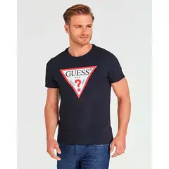 GUESS - Polera Hombre Cn Ss Core Original Logo Tee Negro