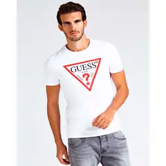 GUESS - Polera Hombre Cn Ss Core Original Logo Tee Blanco