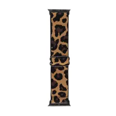 GENERICO - Correa de reloj de nailon elástica Animal Print Compatible con iWatch
