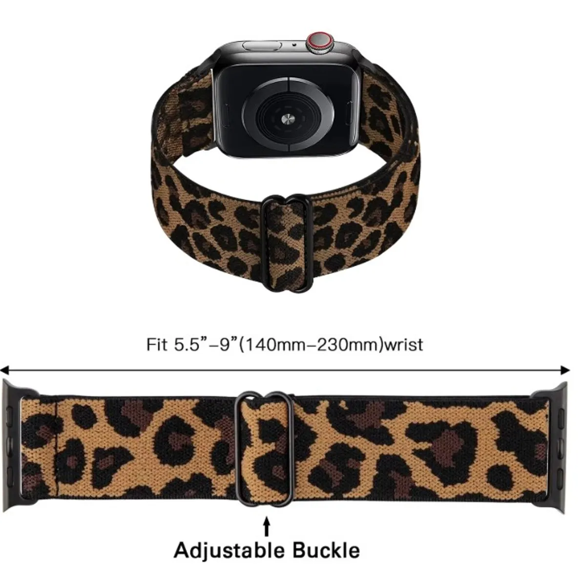 GENERICO - Correa de reloj Animal Print Compatible con Apple Watch 38 40 41 42mm