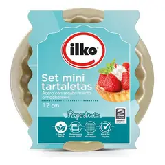 ILKO - Set 4 Mini Tartaletas Antiadherente Gold