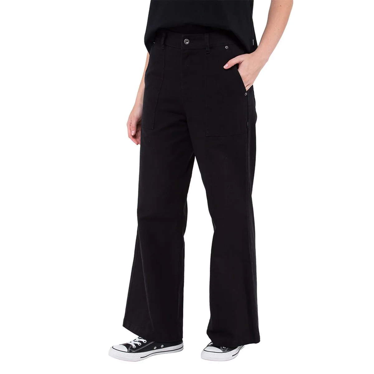 CONVERSE - Pantalón Converse Star Chevron Mujer Negro