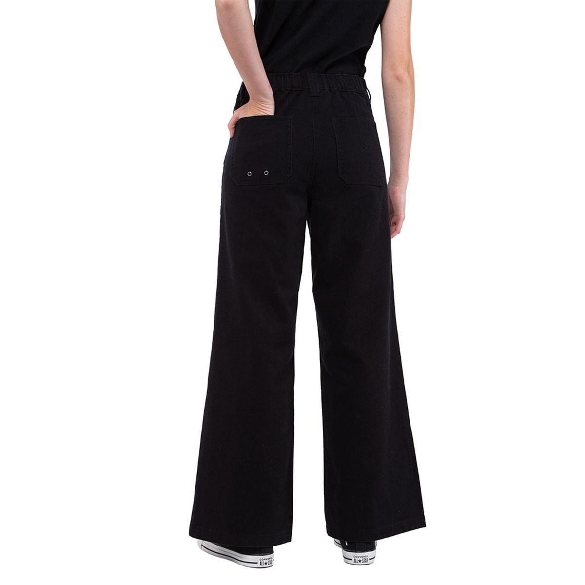 CONVERSE - Pantalón Converse Star Chevron Mujer Negro