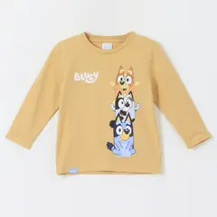 BLUEY - Polera Manga Larga Niño Jugando Amarillo Friends &