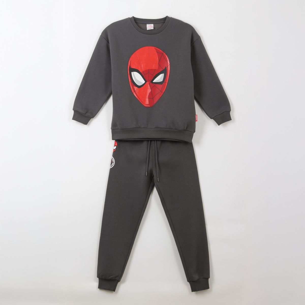 MARVEL - Conjunto Buzo Niño Spiderman Face Gris Marvel
