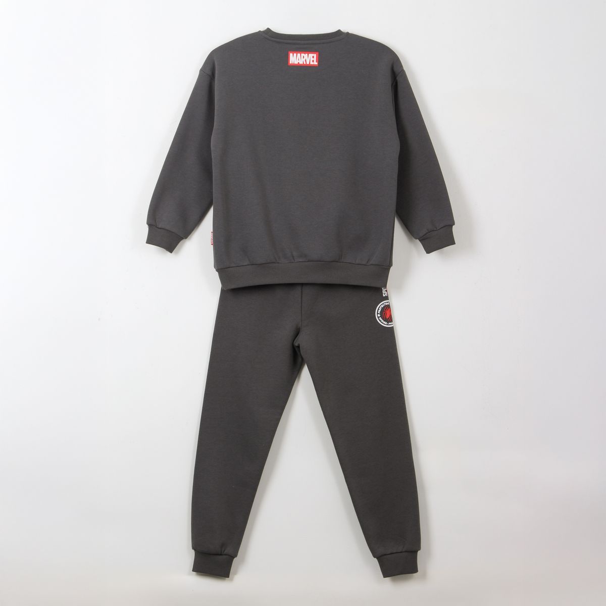 MARVEL - Conjunto Buzo Niño Spiderman Face Gris Marvel
