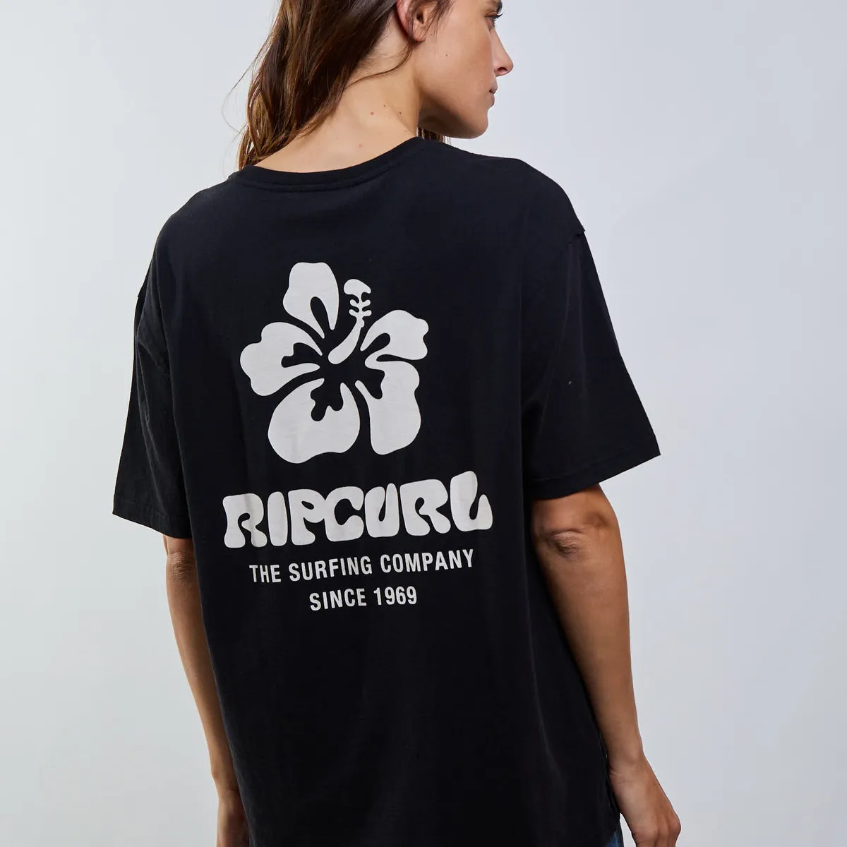 RIP CURL - Polera MC Wave Negro Mujer Rip Curl