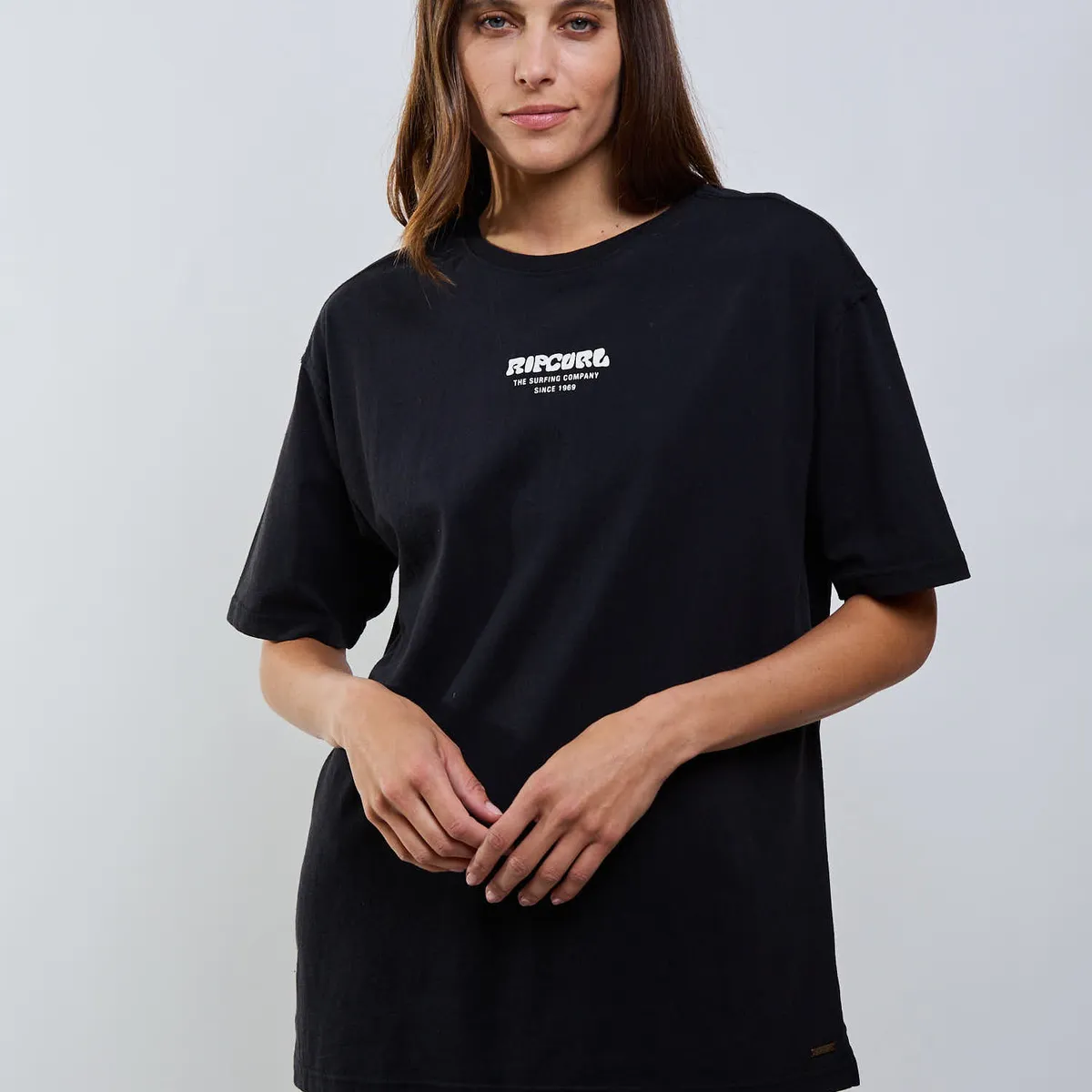 RIP CURL - Polera MC Wave Negro Mujer Rip Curl