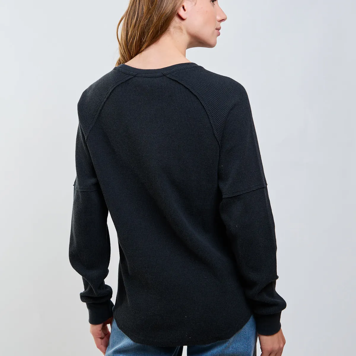 RIP CURL - Polera ML Coastline Negro Mujer Rip Curl