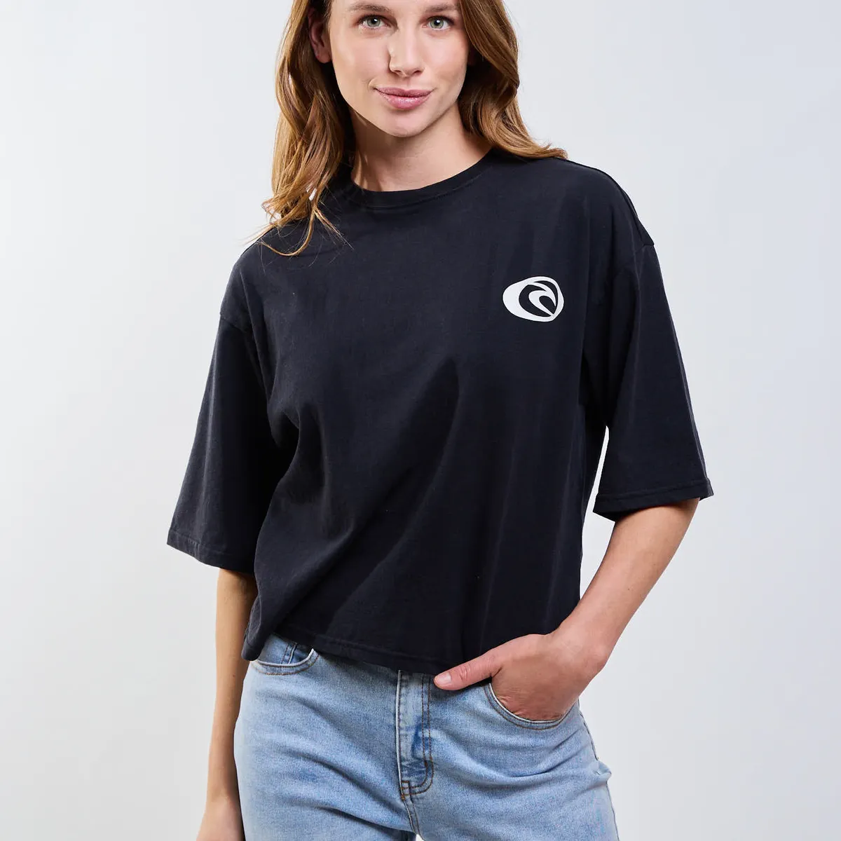 RIP CURL - Polera MC Brisa Negro Mujer Rip Curl