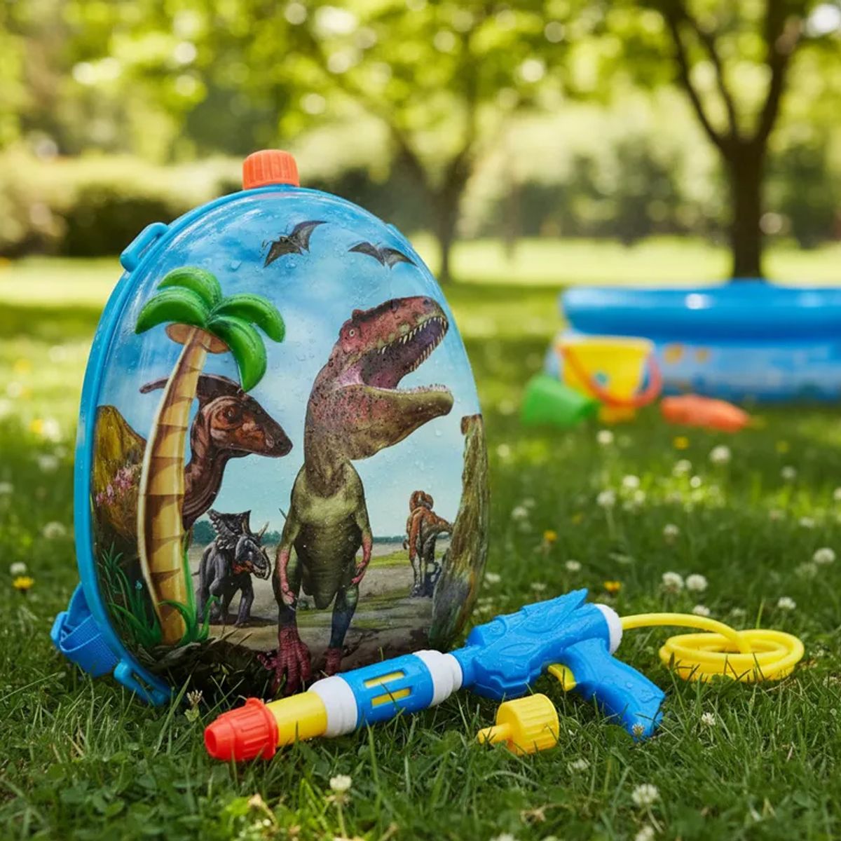 GENERICO - Pistola De Agua Con Mochila Diseño Dinosaurio T-rex
