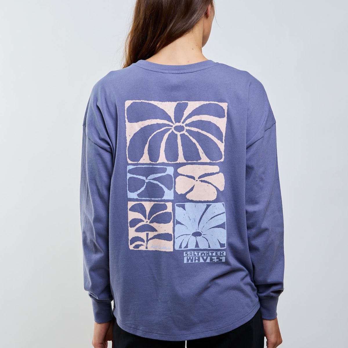 RIP CURL - Polera ML Tide Azul Mujer Rip Curl