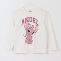 Polera Manga Larga Niña Angel Lilo & Stitch Blanco