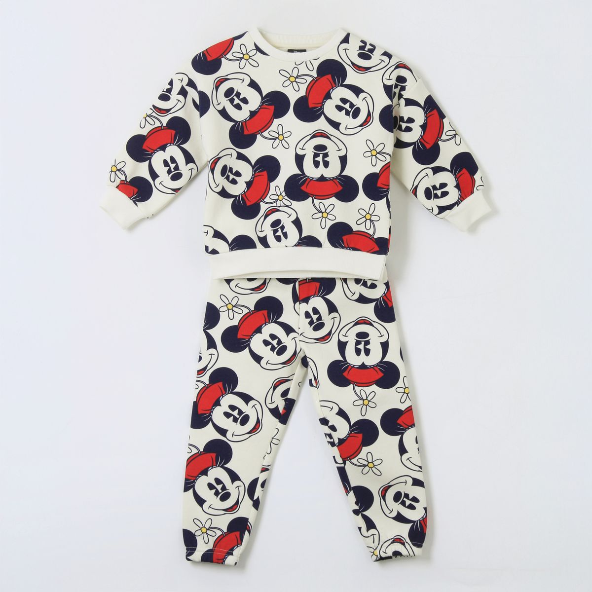 DISNEY - Conjunto Buzo Niña Full Print Minnie Mouse Blanco Disney