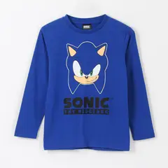 SONIC - Polera Manga Larga Niño Personaje Azul