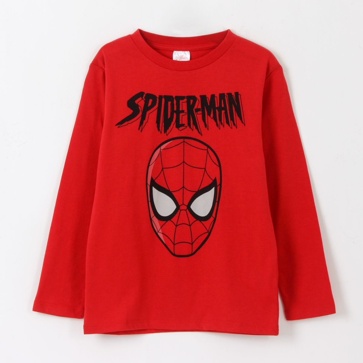 MARVEL - Polera Manga Larga Niño Spiderman Face Rojo Marvel