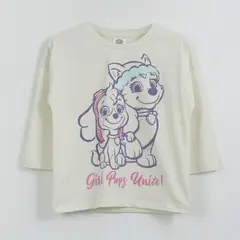 PAW PATROL - Polera Manga Larga Niña Everest & Skye Blanco