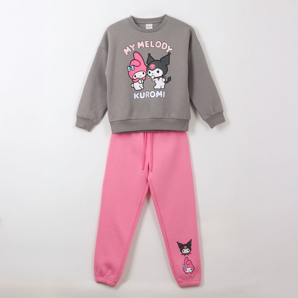 HELLO KITTY - Conjunto Buzo Niña My Melody & Kuromi Gris Hello Kitty