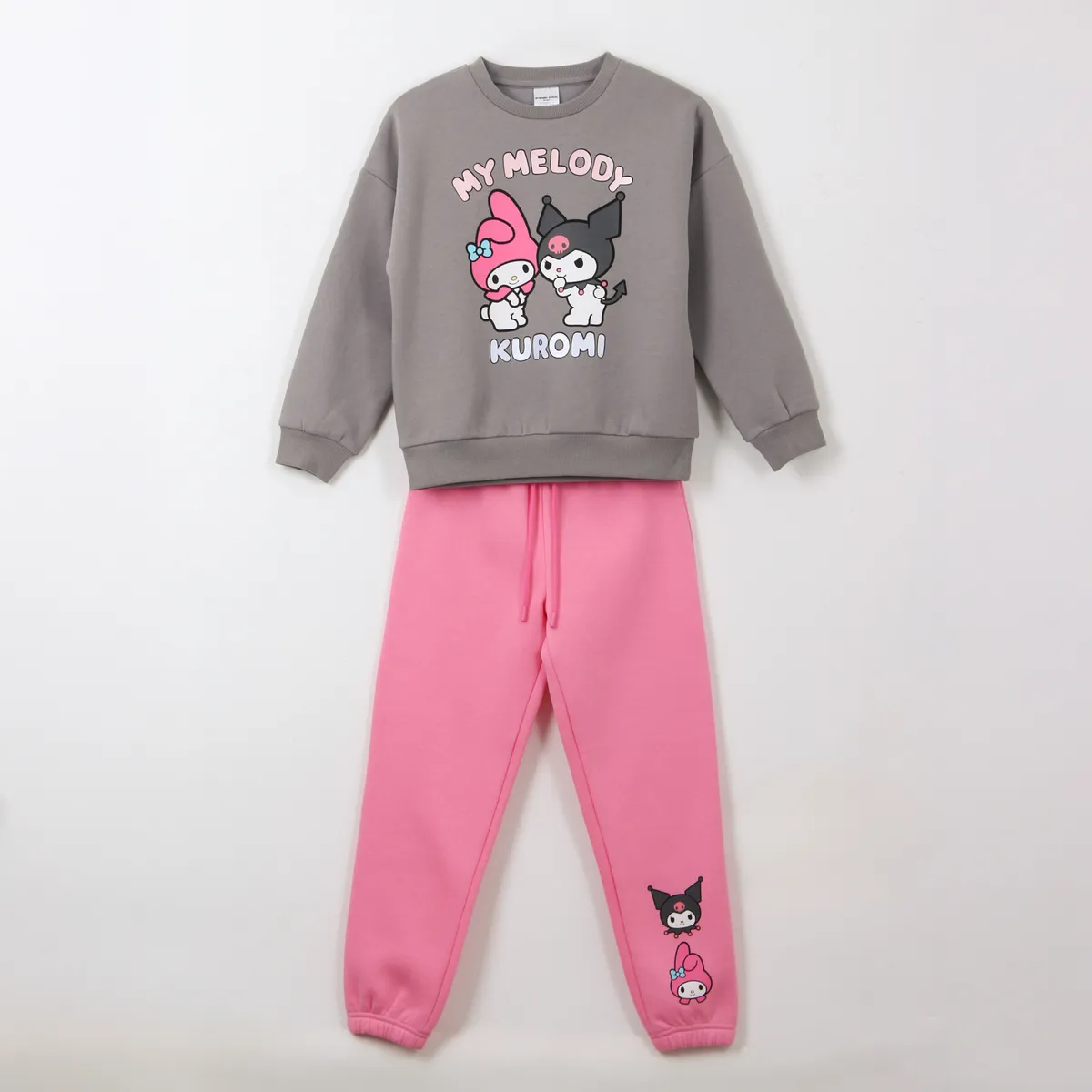 HELLO KITTY - Conjunto Buzo Niña My Melody & Kuromi Gris Hello Kitty