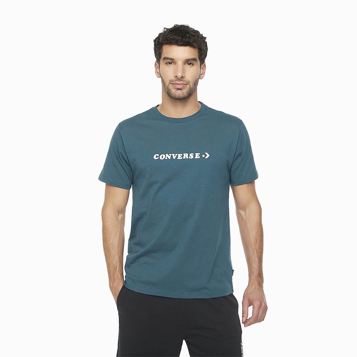 CONVERSE - Polera Converse Your Logo Hombre Verde