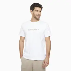 CONVERSE - Polera Your Logo Hombre Blanco