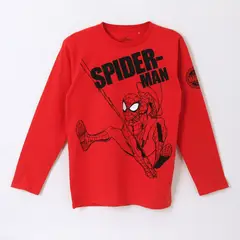 MARVEL - Polera Manga Larga Niño Spiderman En Acción Rojo