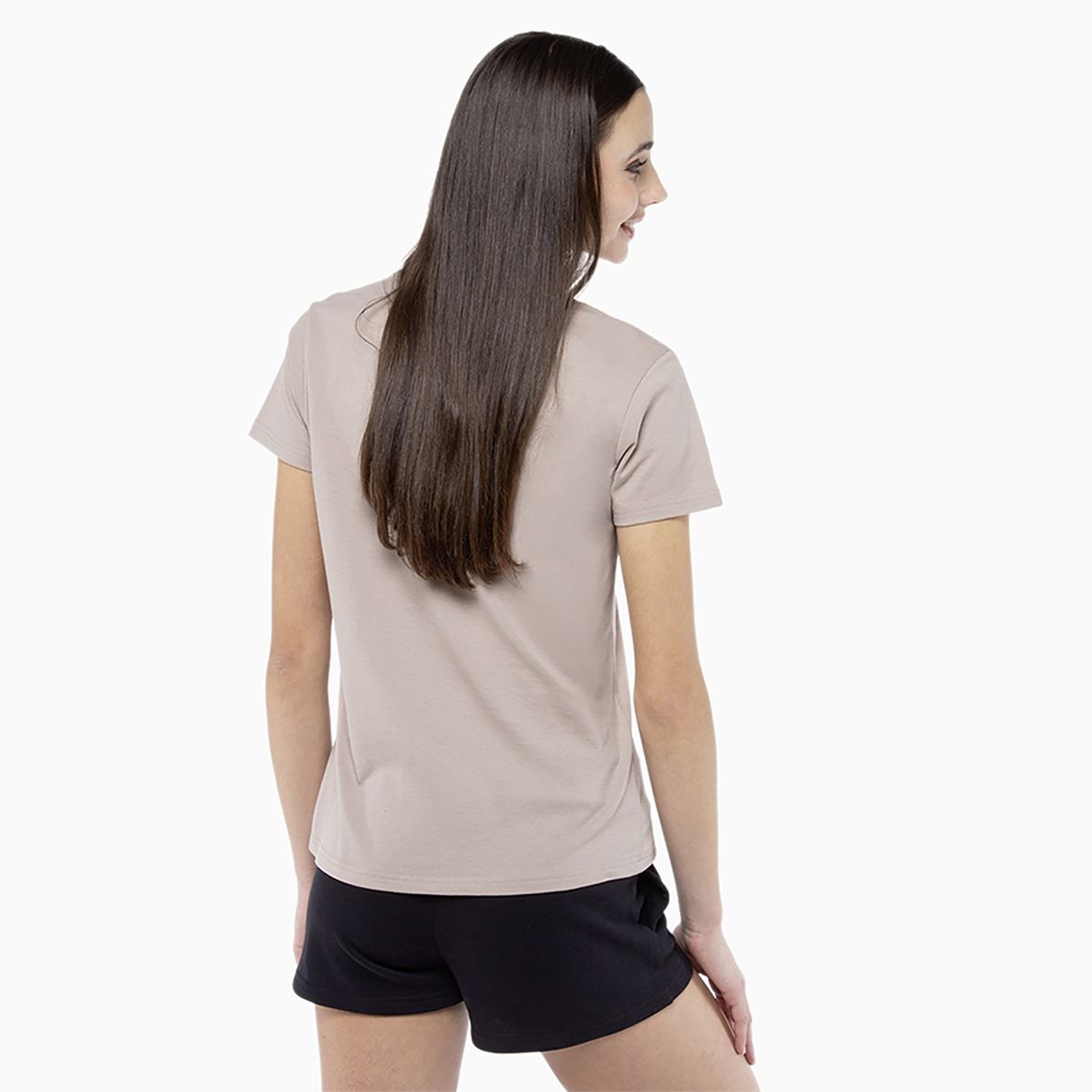 CONVERSE - Polera Converse Chuck Chest Mujer Café Claro