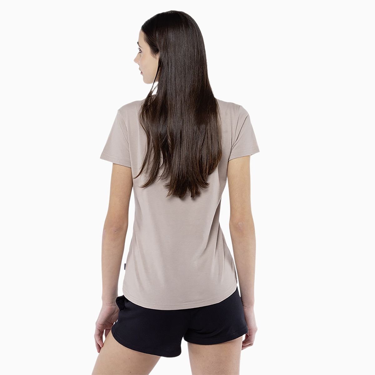 CONVERSE - Polera Converse Star Chevron Mujer Café Claro