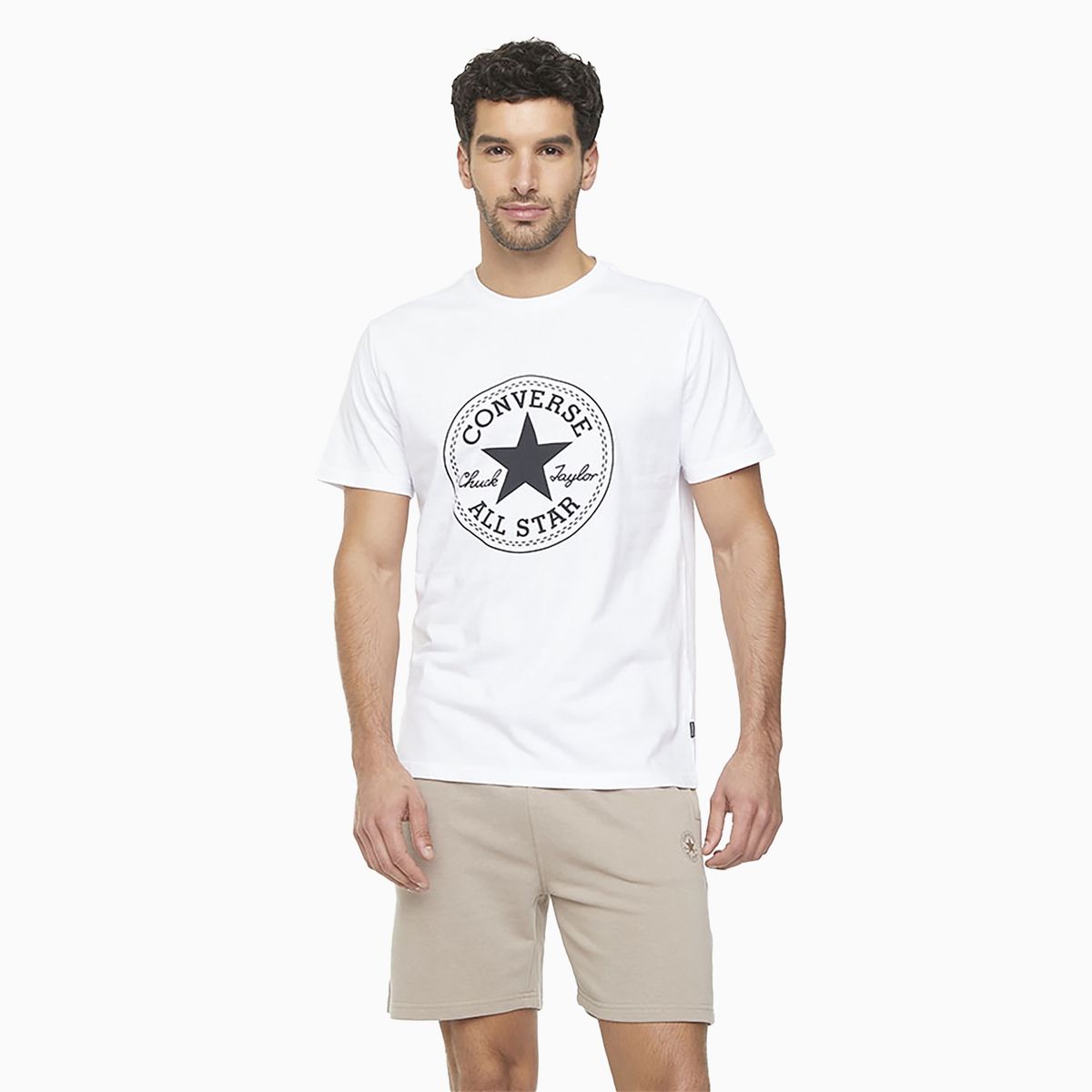 CONVERSE - Polera Converse Chuck Patch Hombre Blanco