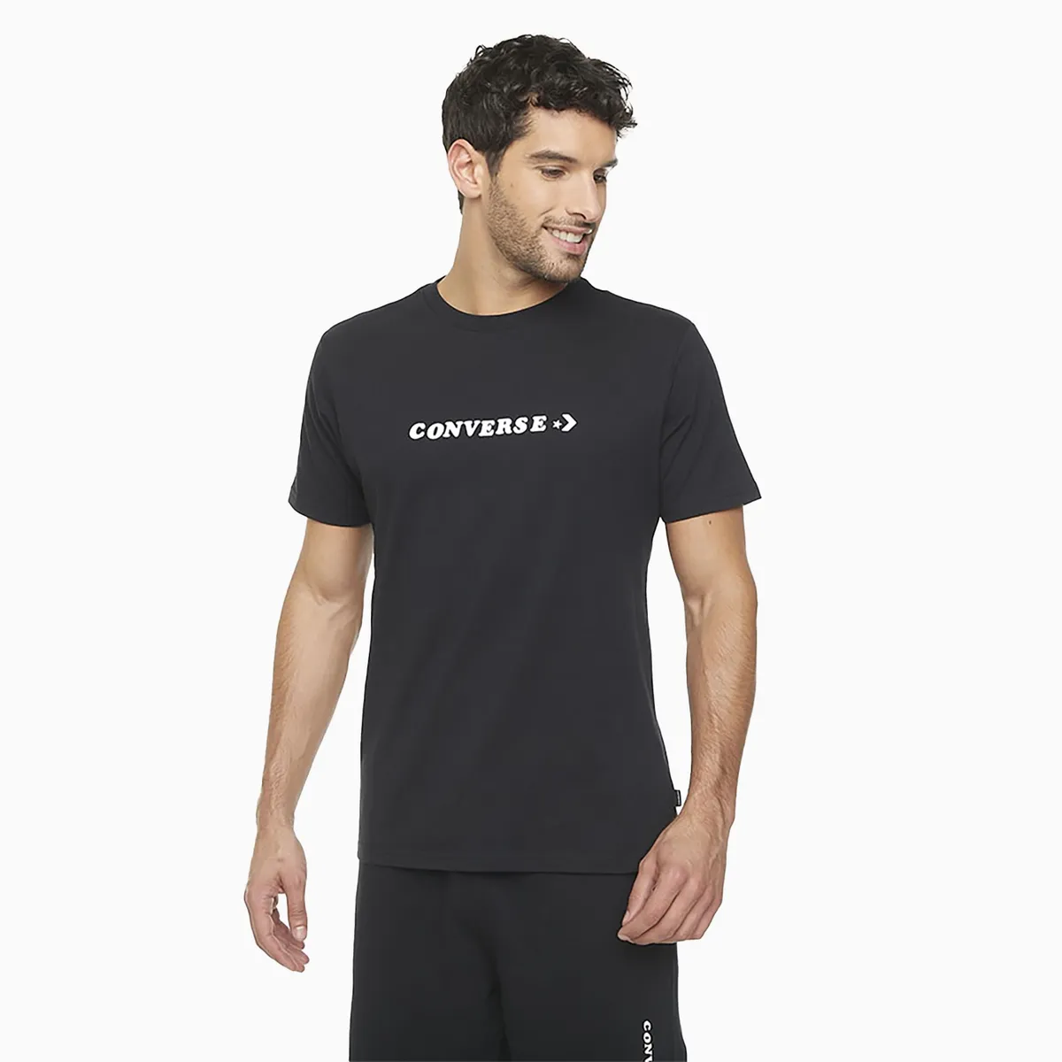 CONVERSE - Polera Converse Your Logo Hombre Negro