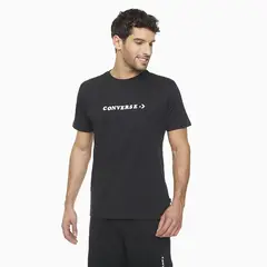 CONVERSE - Polera Your Logo Hombre Negro